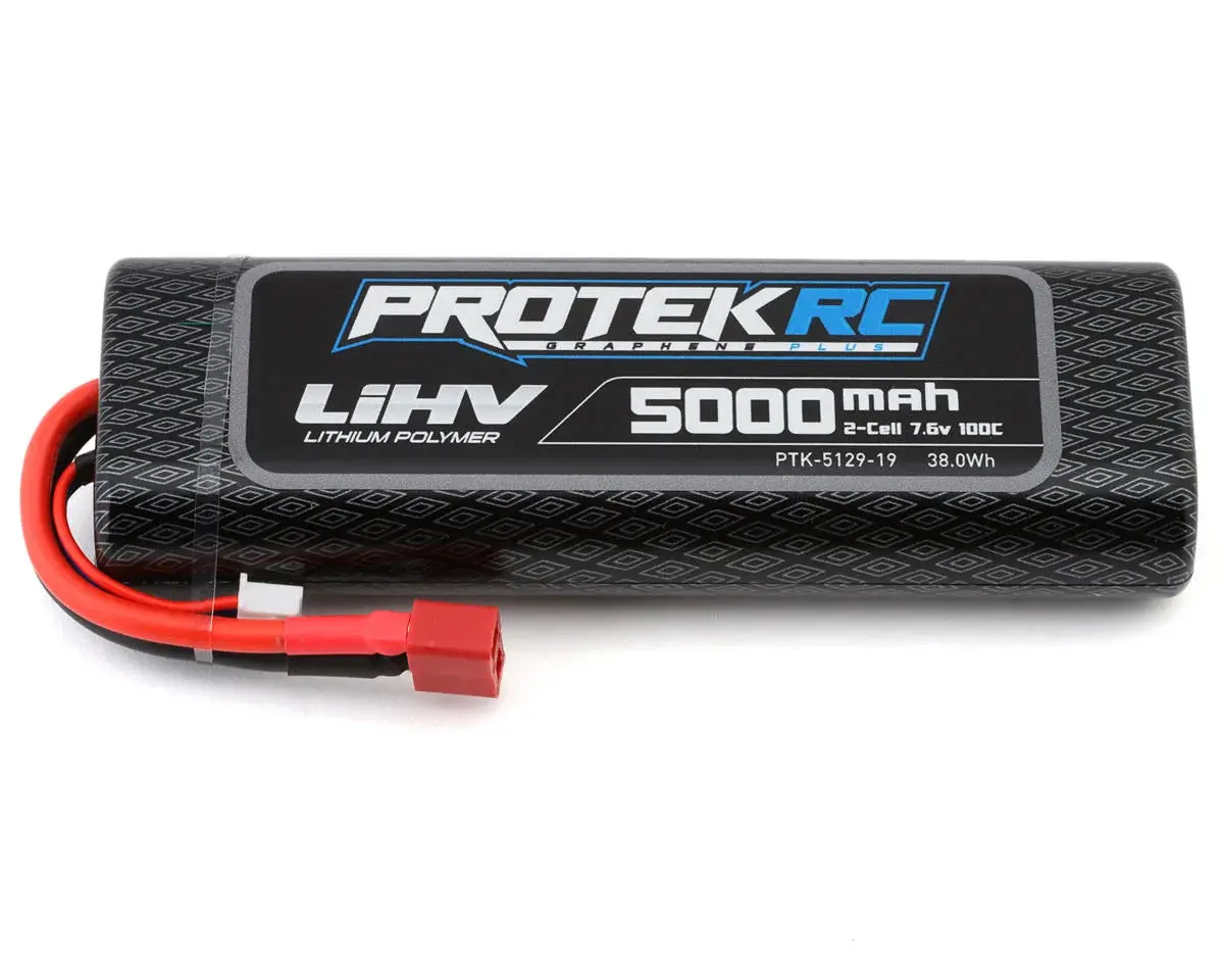 Protek Rc 2S 100C Si-Graphene + Hv Lipo Stick Pack Tcs Battery (7.6V/5000Mah) W/T-Style Connector 1