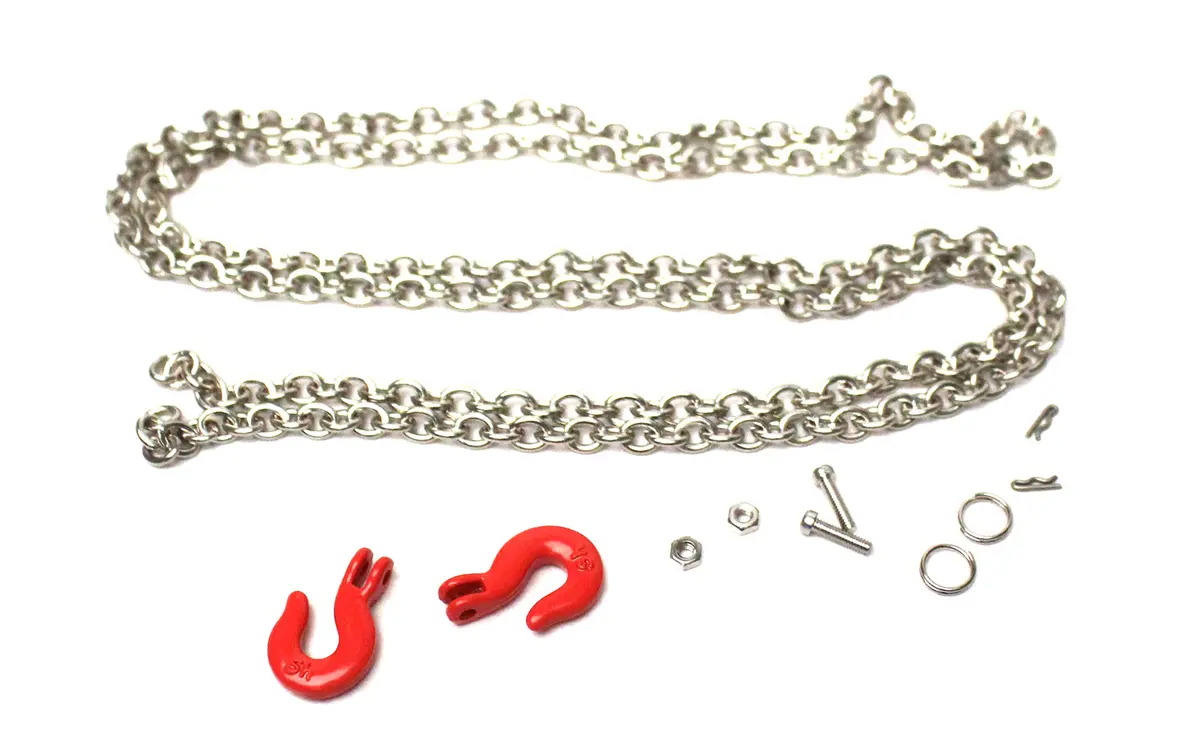 1/10 Scaler Tow Hooks And Chain Set 1