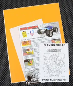 Xxx Main Racing Flaming Skulls Paint Mask 1