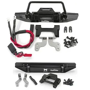 Power Hobby Front And Rear Bumper With Lights, For Traxxas Trx-4M 1
