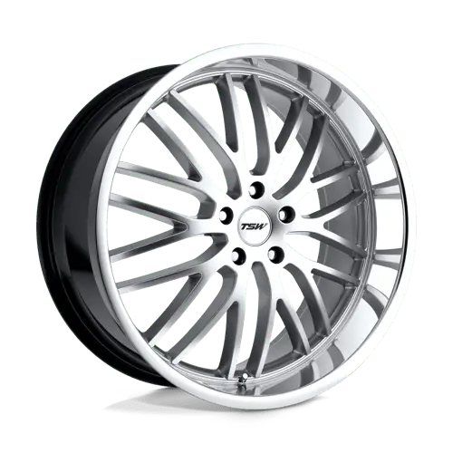 Tsw Snetterton 20X8.5 5X120 Et35 Hyper Silver W/ Mirror Cut Lip 1