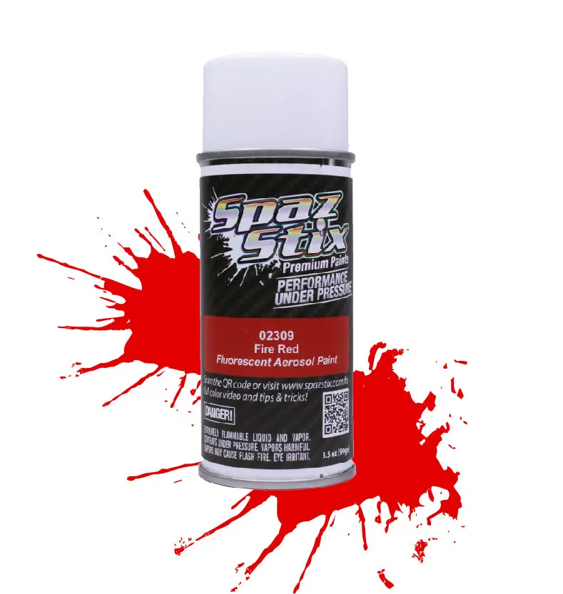 Fire Red Fluorescent Aerosol Paint 1