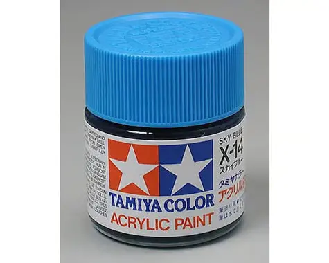 Tamiya X-14 Sky Blue Gloss Finish Acrylic Paint (23Ml) 1