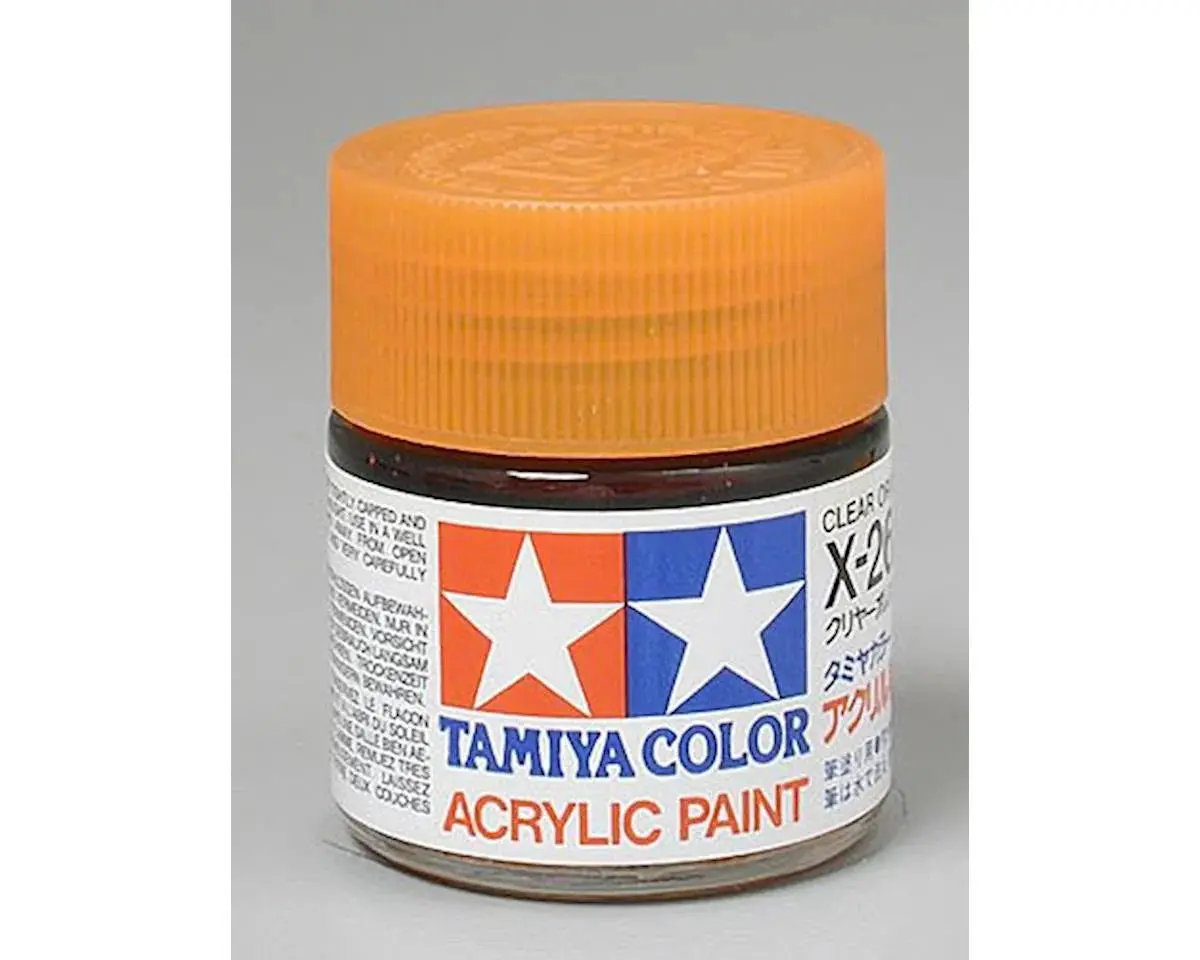 Tamiya X-26 Clear Orange Gloss Finish Acrylic Paint (23Ml) 1