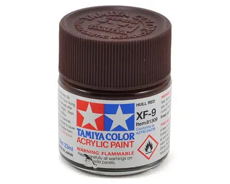 Tamiya Xf-9 Flat Hull Red Acrylic Paint (23Ml) 1