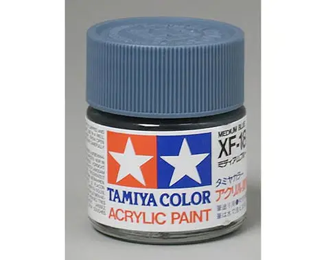 Tamiya Xf-18 Flat Medium Blue Acrylic Paint (23Ml) 1