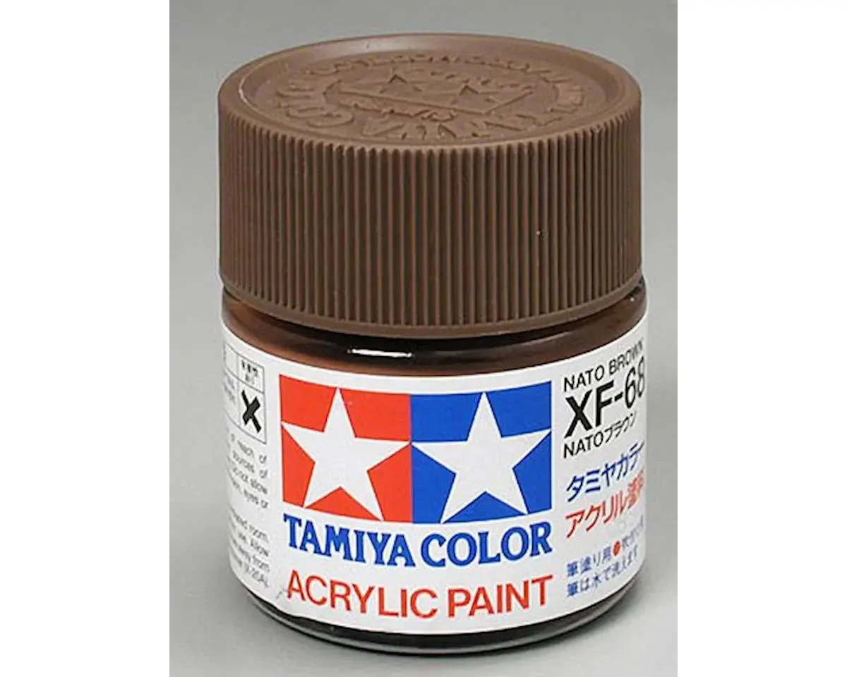 Tamiya Xf-68 Flat Nato Brown Acrylic Paint (23Ml) 1