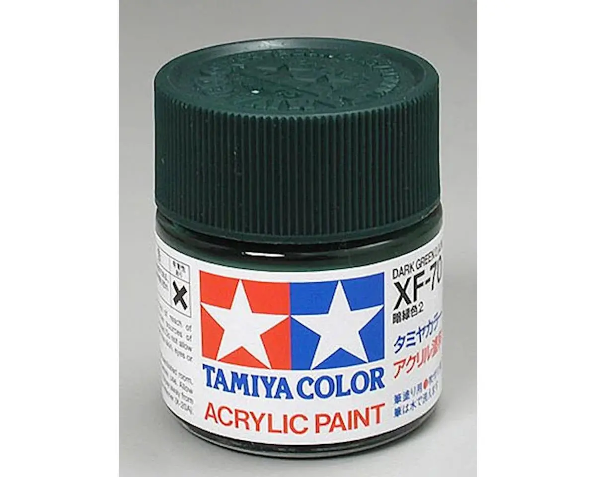 Tamiya Xf-70 Flat Dark Green Acrylic Paint (23Ml) 1