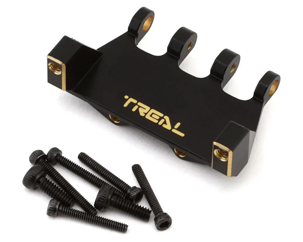 Treal Hobby Axial Scx24 Brass Servo Mount (Black) (Ecopower/Emax) (8.7G) 1
