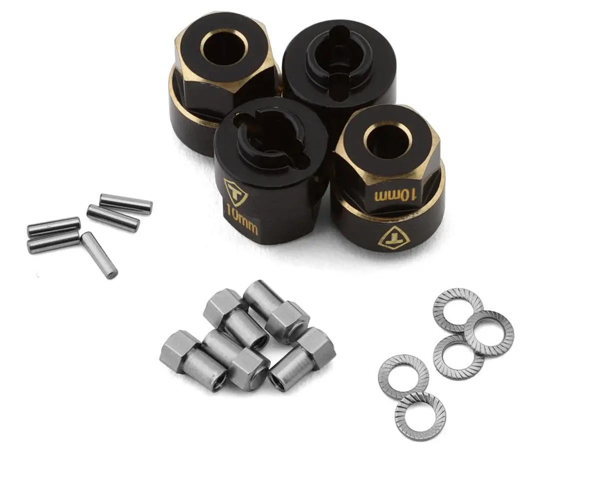 Treal Hobby Extended Brass Wheel Hub Hex For Traxxas Trx-4M (Black) (4) (3G) 1