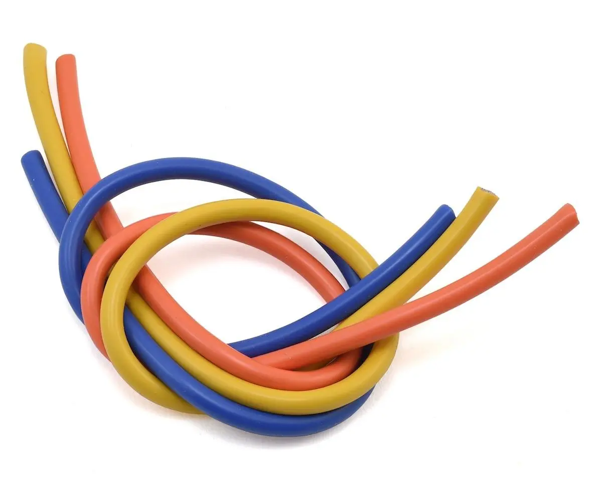 Tq Wire Silicone Wire Kit (Blue, Yellow & Orange) (1' Each) (10Awg) 1