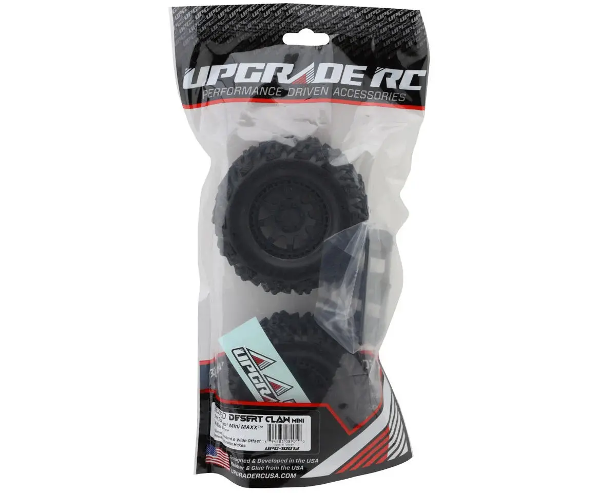 Upgrade Rc Dirt Claw 2.2" Pre-Mounted Belted Tires For Mini Maxx®/Xrt® & Mini Kraton® 2