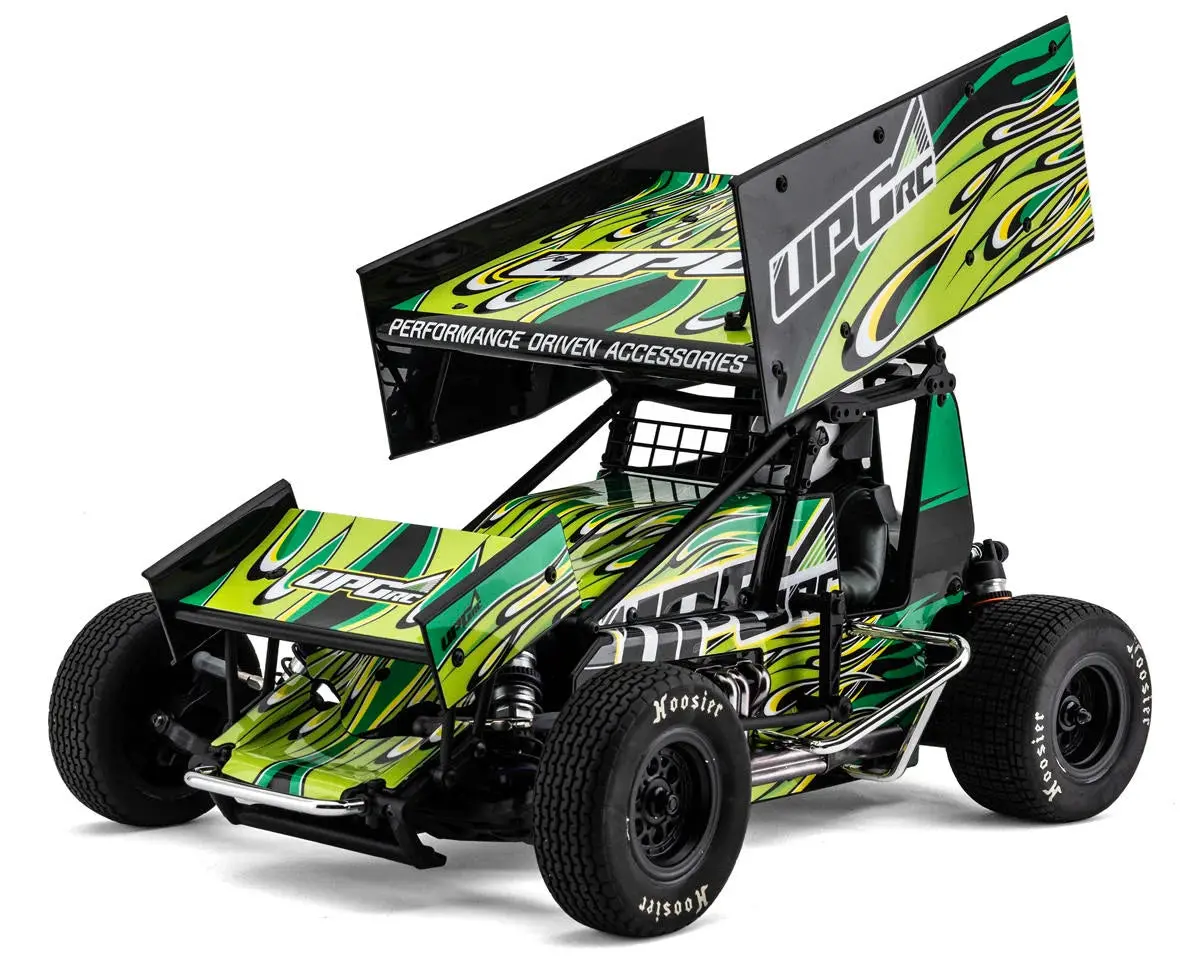 Upgrade Rc "Flame" Graphic Set For Losi® 22S™ Sprint Car (Green) 1