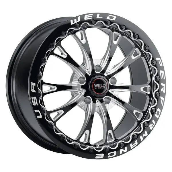 Weld Racing Belmont Beadlock 17X10 / 5X120 Bp / Et42 / 7.15In Bs / 78.1 Cb Wheel - Gloss Black Milled 1