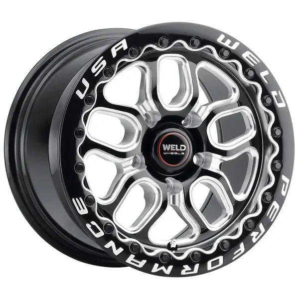 Weld Racing Laguna Beadlock 17X10 / 5X120 Bp / Et42 / 7.15In Bs / 78.1 Cb Wheel - Gloss Black Milled 1