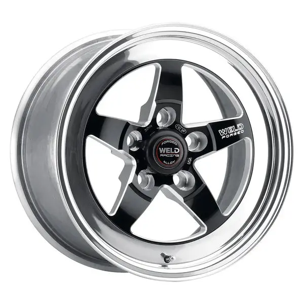 Weld Racing S71 15X10 / 5X120 Bp / Et51 / 7.5In Bs Wheel - Black Center With Polished Shell 1