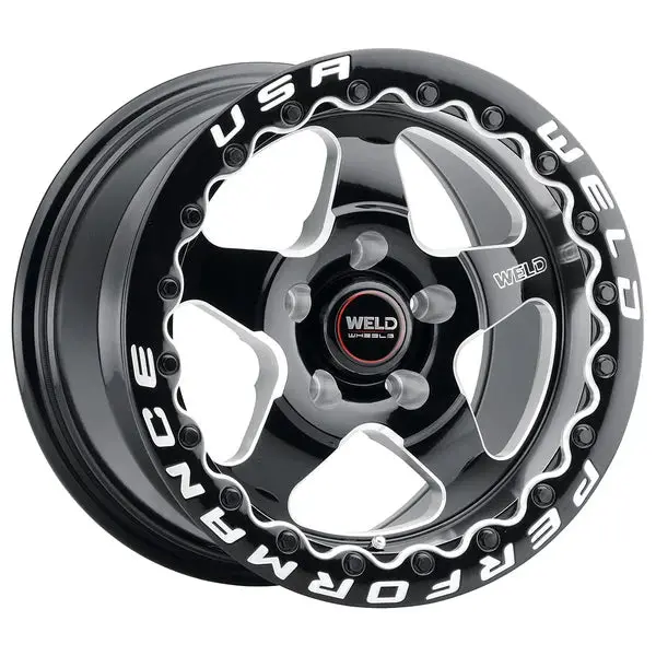 Weld Racing S904 Ventura Bead Lock 17X10 / 5X112 Bp / Et40 / 7.1In Bs / 78.1 Cb Wheel - Gloss Black Milled 1