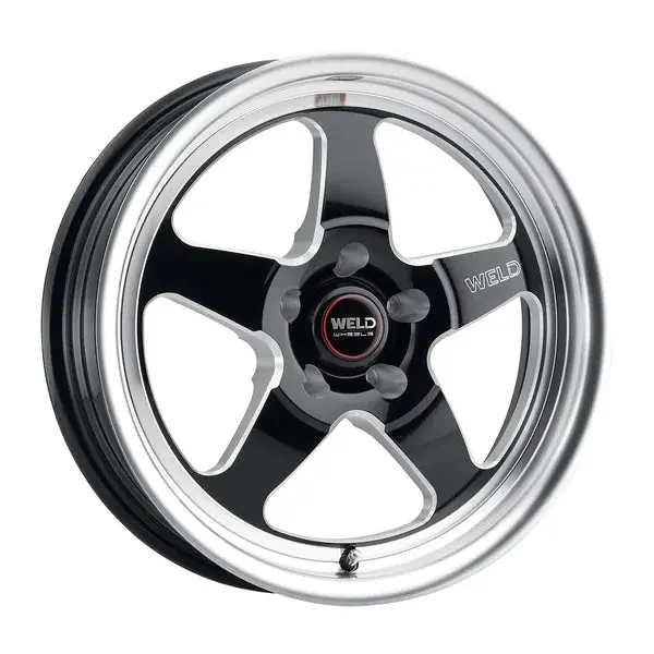 Weld Racing S155 Ventura Drag 18X5 / 5X120 Bp / Et-23 / 2.1In Bs / 78.1 Cb Wheel - Gloss Black Milled 1