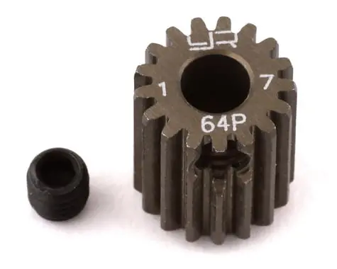 Yeah Racing 64P Hard Coated Aluminum Pinion Gear (17T) 1
