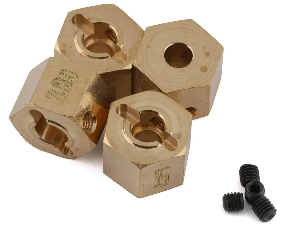 Yeah Racing 12Mm Brass Wheel Hexes (4) (9Mm Offset) 1