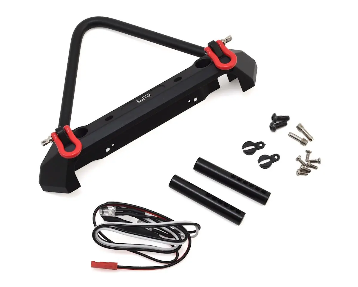 Yeah Racing Aluminum Front Stinger Bumper W/Led Light (Black) 1