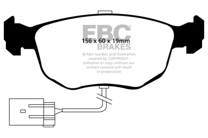 Ebc Redstuff High-Performance Front Brake Pads For 1998–1999 Ford Contour Svt 2.5L 1