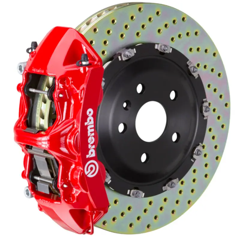 Brembo Gt Big Brake Kit – Front, 6-Piston Calipers, 365X34Mm Drilled Two-Piece Rotors (2014–2018 Mercedes-Benz A250 / Cla250 / Gla250) 1
