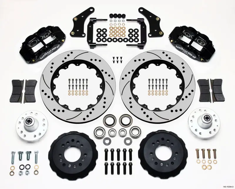 Wilwood Narrow Superlite 6R Front Hub Kit – 14-Inch Drilled Rotor, Compatible With Large Gm 57–70 Drop Spindles 1