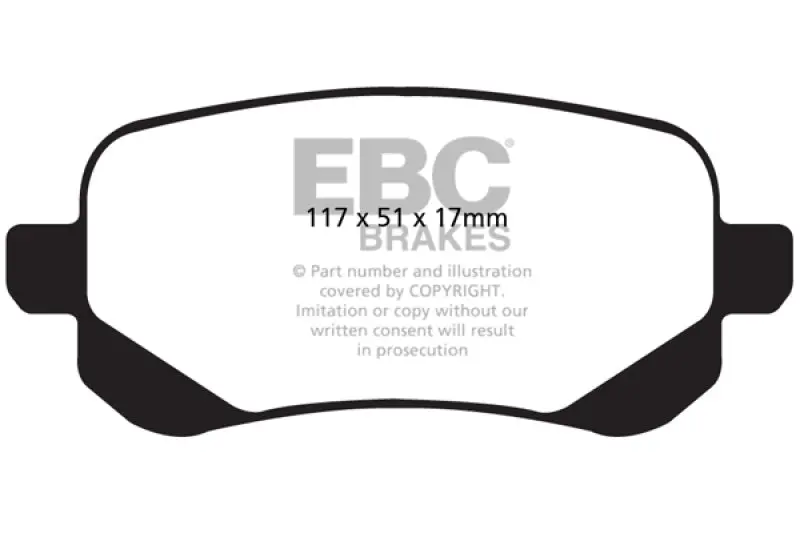 Ebc Greenstuff Rear Brake Pads For 2008–2011 Chrysler Town & Country 3.3L 1
