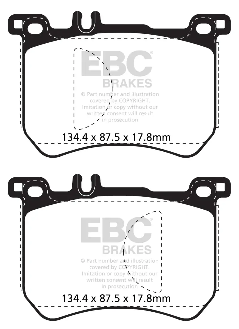 Ebc Yellowstuff Front Brake Pads For 2015+ Mercedes-Benz Sl400 (3.0L Twin-Turbo) 1