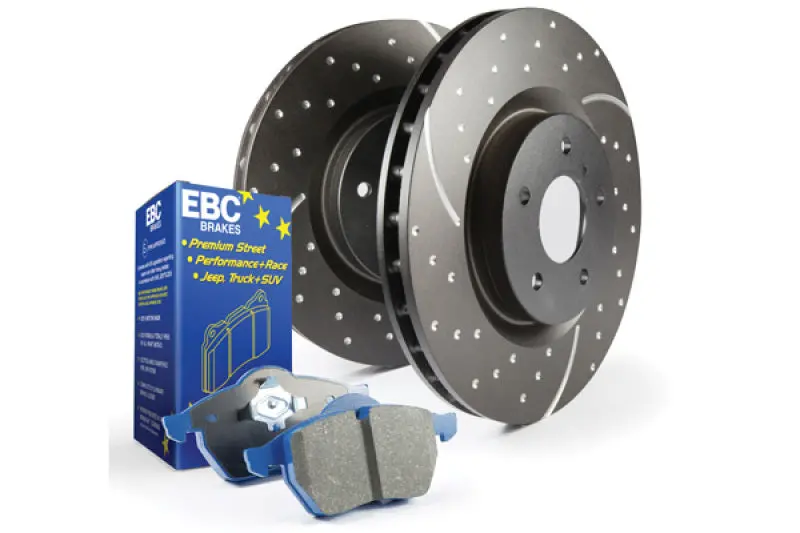 Ebc Bluestuff S6 Brake Kit: Sport-Duty Pads + Gd Grooved Rotors 1