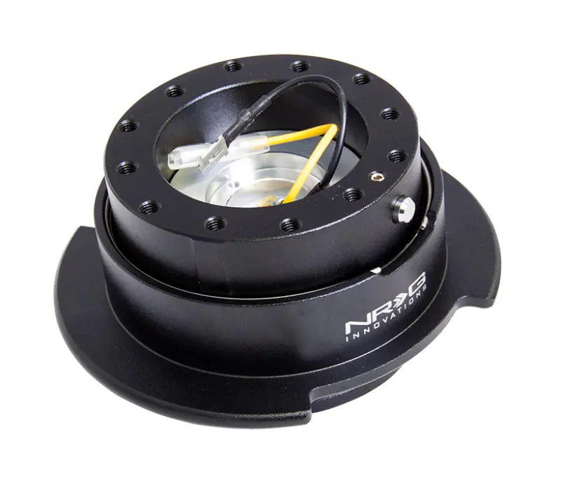 Nrg Gen 2.5 Quick Release Steering Hub Kit – Black Anodized With Black Ring And Ergonomic Finger Grooves 1