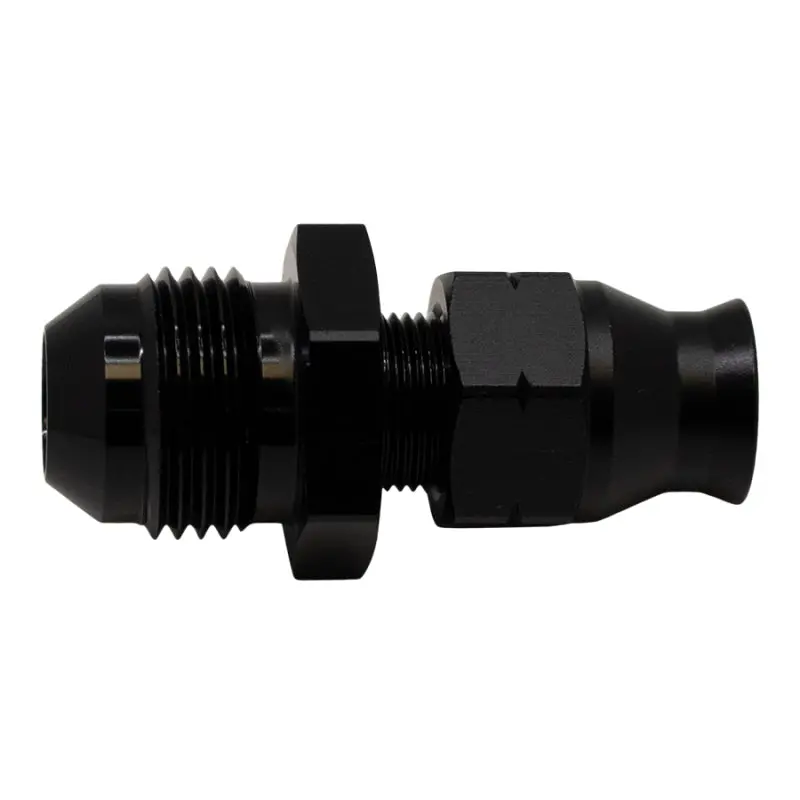 Deatschwerks 8An Male Flare To 5/16-Inch Hardline Compression Adapter – Matte Black Anodized 1
