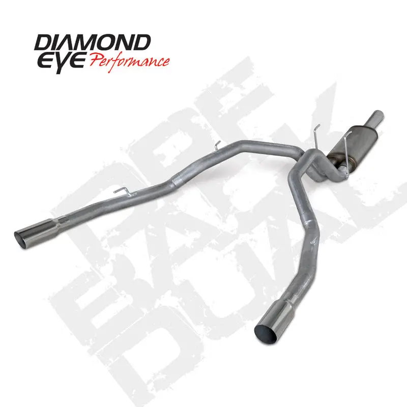 Diamond Eye 3-Inch Dpf-Back Dual Stainless Steel Exhaust Kit For 2014 Dodge Ram 1500 Diesel 1
