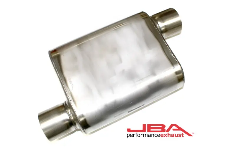 Jba Universal Chambered Stainless Steel Muffler – 11" X 9.75" X 4", 3" Inlet, Offset Inlet/Outlet 1