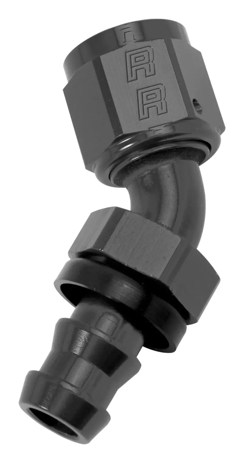 Russell Performance -8 An Twist-Lok Hose End – 45° Angle, Black Anodized Aluminum 1