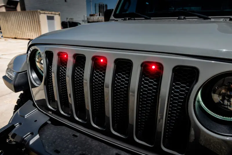 Oracle Led Grille Light Kit – Pre-Runner Style, Red Illumination For Jeep Wrangler Jl 1