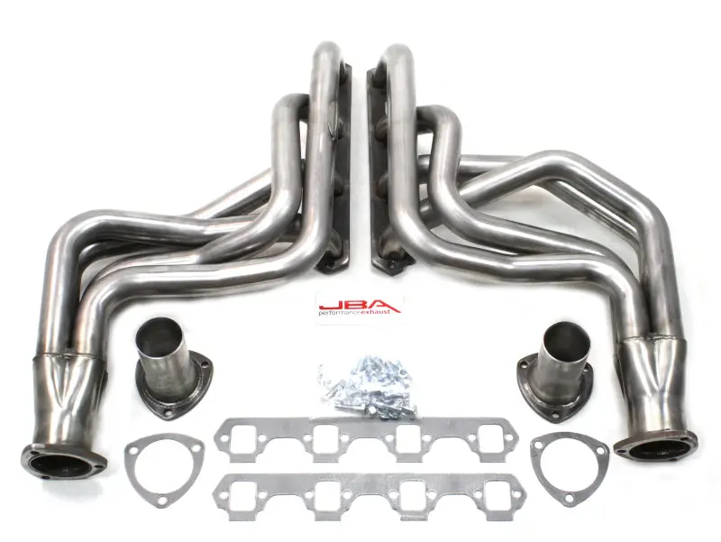Jba Long-Tube Headers For 1965–1973 Ford Mustang With 260–351W Engines & Mustang Ii Suspension – 1.75In Primary Tubes, Raw 409 Stainless Steel 1