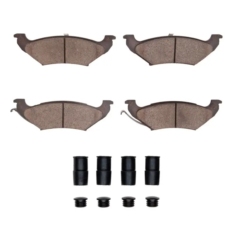 R1 Rear Brake Pad & Hardware Kit For 1997–2000 Chrysler Town & Country 1