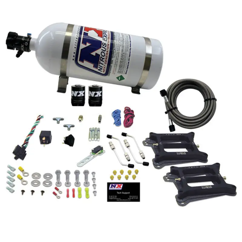 Nitrous Express Dual 4150/Alcohol Nitrous Kit (100-500Hp) W/10Lb Bottle 1