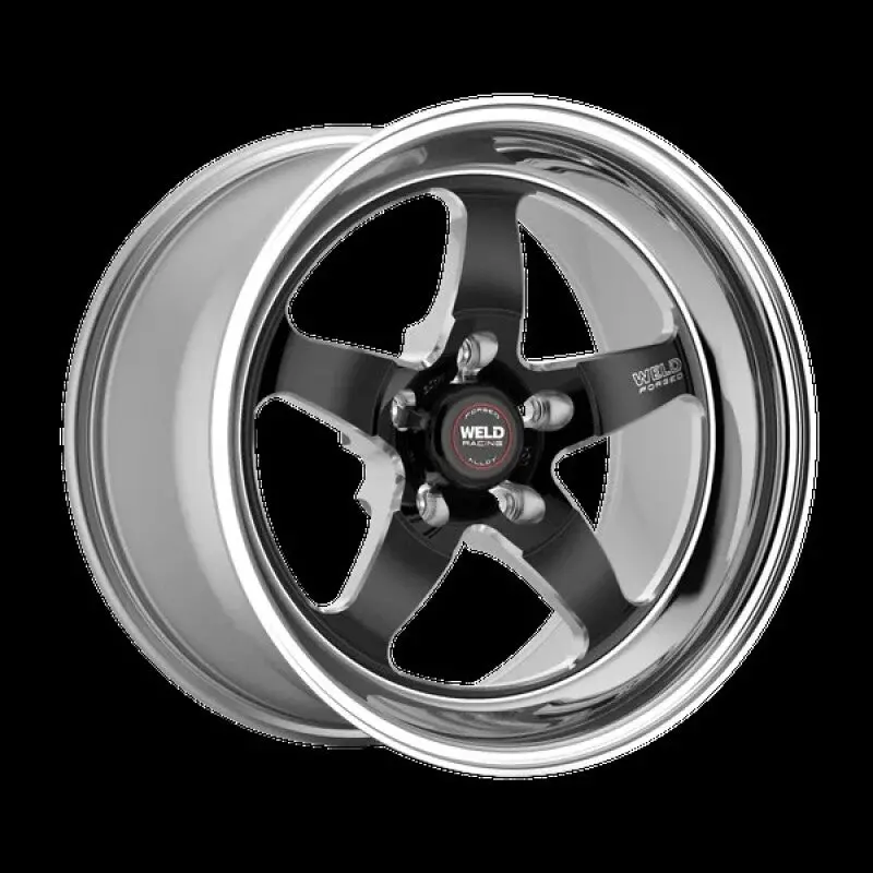Weld Rt-S S71 Drag Racing Wheel – 18X9, Black With High-Pad Finish 1