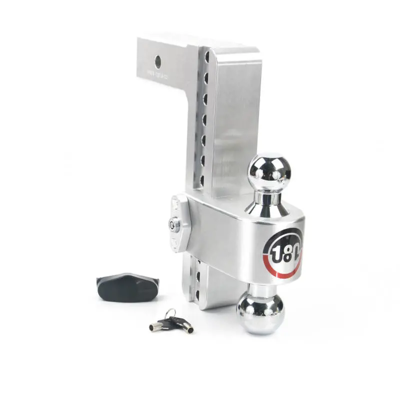 Weigh Safe Aluminum 10-Inch Drop Receiver Hitch With 2.5-Inch Shank – 10,000 Lb Towing Capacity, 18,500 Lb Gross Trailer Weight Rating 1
