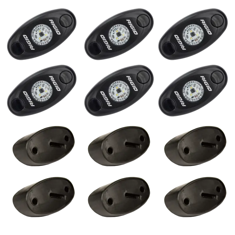 Rigid Industries Rock Light Led Kit – Cool White, 6-Light Off-Road Illumination Package 1
