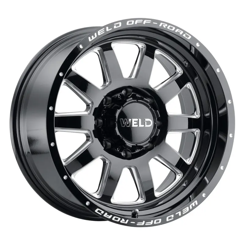 Weld Off-Road W102 Stealth Wheel – 20X9 Inches, 8X180 Bolt Pattern, Zero Offset, Gloss Black Finish 1