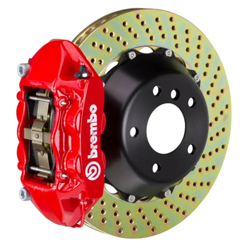 Brembo 11-21 Grand Cherokee (Excl. Srt) Rear Gt Bbk 4 Piston Cast 380X28 2Pc Rotor Drilled-Red 1