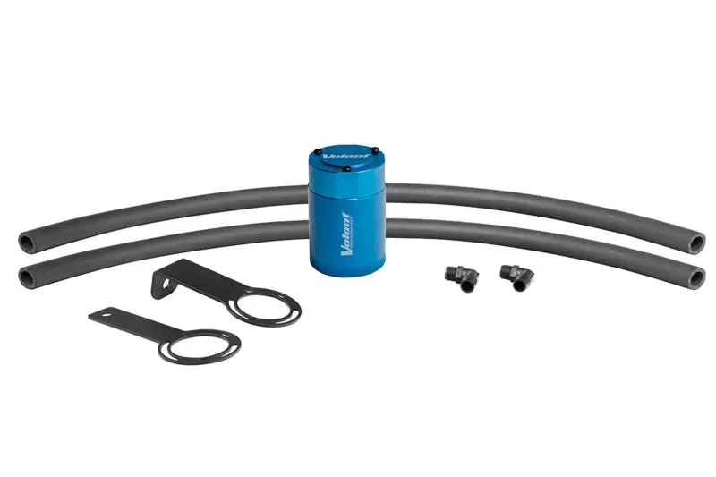 Volant Universal 3Oz Aluminum Oil Catch Can With 5/8" Fittings And Mounting Bracket (Blue) 1
