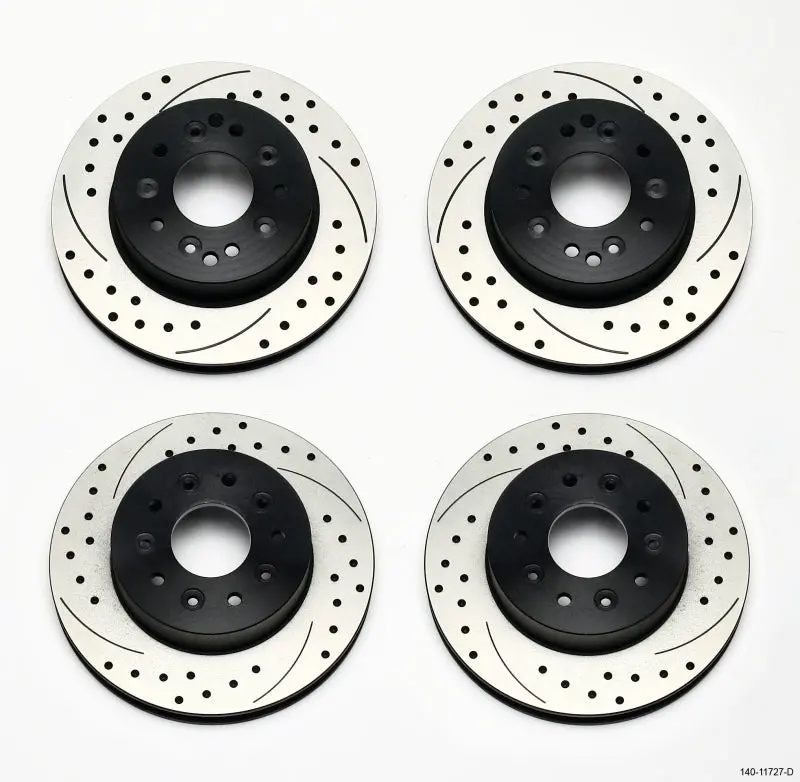 Wilwood Drilled One-Piece Brake Rotor Kit For 1965–1982 Corvette C2 & C3 – Front & Rear 1