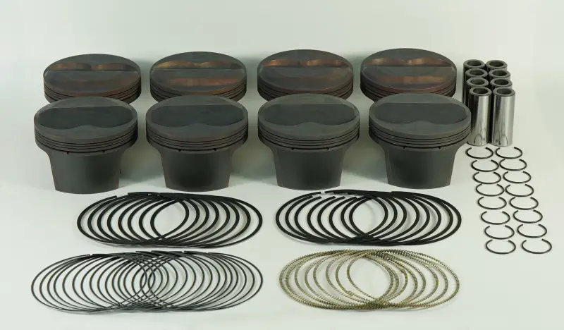 Mahle Ms Piston Set For Small-Block Chevy 383Ci – 4.03" Bore, 3.75" Stroke, 6.0" Rod, .927" Pin, 6Cc Dish, 12:1 Cr (8-Piece) 2