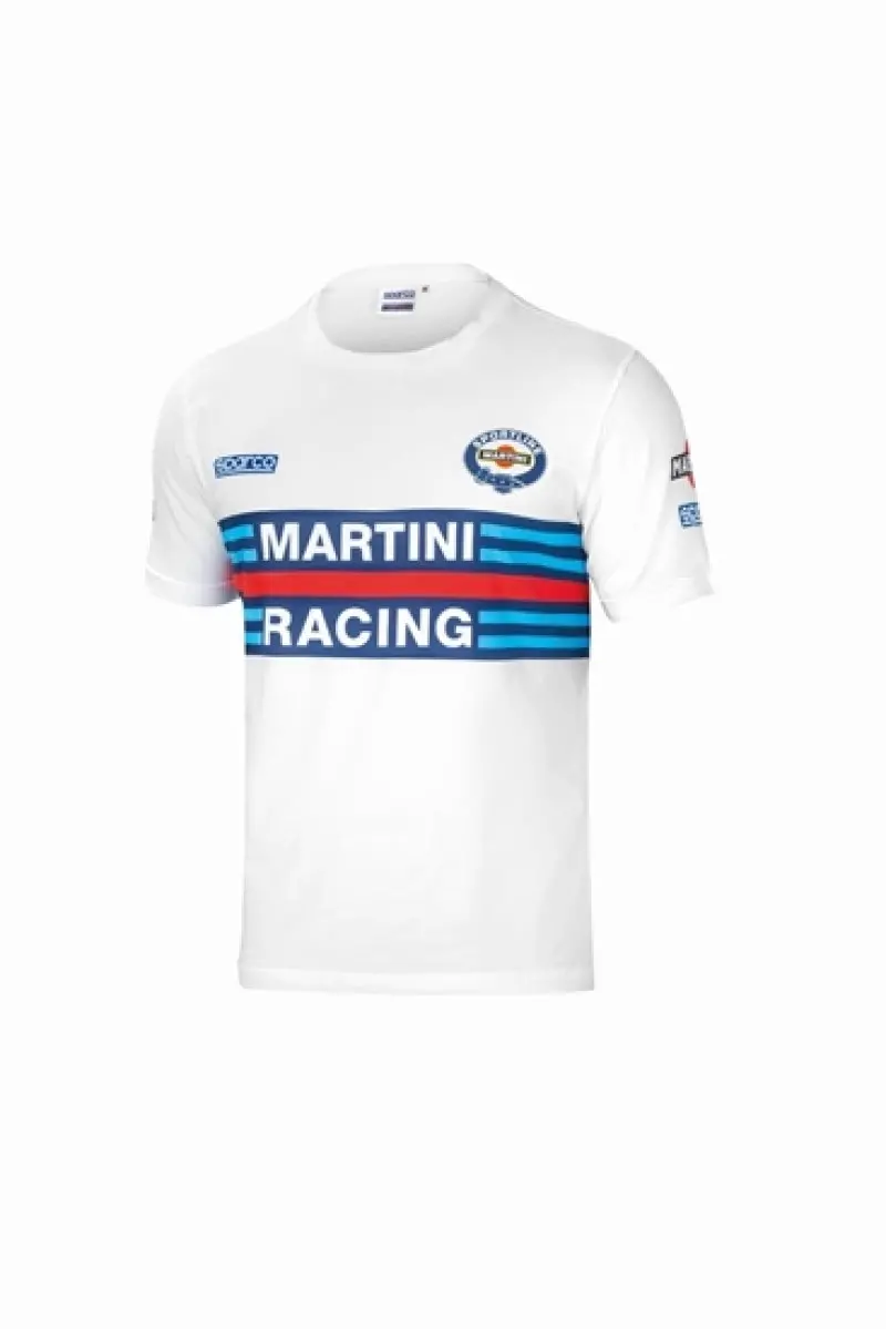 Sparco Martini-Racing Crew Shirt – White, Medium 1