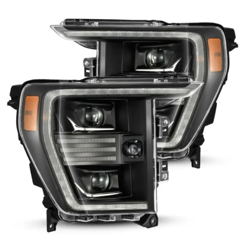 Alpharex Pro-Series Projector Headlights For 2021–2022 Ford F-150 – Black With Adaptive Lighting & Sequential Turn Signals 1